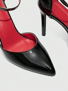 CUCCOO SZL Sexy Fashion Thin High Heel Casual Versatile Slingback Women's High Heel Shoes, Sexy For Dating, Party, Christmas, New Year For Christmas And New Year Holiday Vibe Fall And Winter - Black - View 6