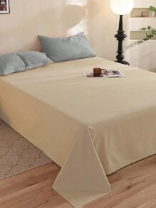 1 件卡其色纯色床单，可机洗，休闲时尚，适合日常使用 - 卡其色 - 查看 1