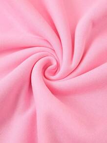 SHEIN EZwear Áo nỉ dài tay in chữ cổ tròn thường ngày đa năng cho nữ nhân dịp Giáng sinh - Hồng - Xem 6