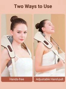 Teckwe Masajeador eléctrico de hombro y cuello 8D, masajeador de cuello con calor, almohada de masaje Shiatsu para el cuello, la espalda, los hombros y los músculos trapezoidales, regalo para hombres, mujeres, mamá, papá, regalo navideño, un regalo de salud para personas mayores, imprescindible para otoño e invierno, artículos esenciales para camping, vacaciones y accesorios de camping
