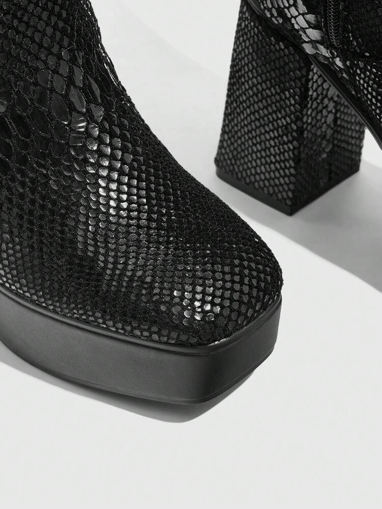 CUCCOO GRLICON Women's Over-The-Knee Boots, Y2K Style, Punk Rock, Biker, Cool Girl, Suitable For Halloween, Christmas, Party Occasions