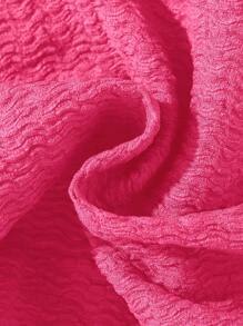 SHEIN Leap Crew 女宝宝夏季可爱纯色纹理无袖上衣和松紧腰宽松裤子套装