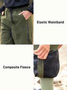 In My Nature 女式纯色拉链口袋休闲宽松徒步工装裤 - 軍綠色 - 查看 6