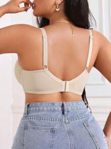 3 Stücke/Set Damen Große Größen Einfarbiger komfortabler kabelloser Sport Top