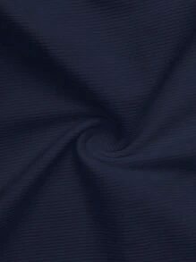 Slaydiva 休闲露背无袖深 V 领修身罗纹背心，白色 - 藏蓝色 - 查看 7