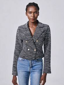 Chiquease Camisa de mujer de manga larga con cuello vuelto y botones delanteros, minimalista para uso casual diario