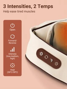 Teckwe Masajeador eléctrico de hombro y cuello 8D, masajeador de cuello con calor, almohada de masaje Shiatsu para el cuello, la espalda, los hombros y los músculos trapezoidales, regalo para hombres, mujeres, mamá, papá, regalo navideño, un regalo de salud para personas mayores, imprescindible para otoño e invierno, artículos esenciales para camping, vacaciones y accesorios de camping