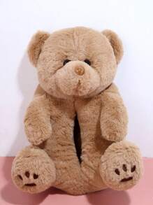 SHUZIA Women Shoes Close Toe Brown Bear Ankle Slippers Women Indoor Slippers - Brown - View 3