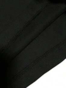 Sweetra Petite Petite Women Casual Versatile Straight Leg Pants With Button Decoration, Black Fall Cloth For Women