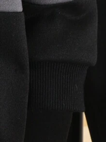 Bộ đồ thường ngày 2 món áo hoodie có khóa kéo nhiều màu cho bé trai - Đen và trắng - Xem 4