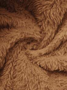 SHEIN 新生男婴/女婴可爱字母贴片毛绒衬里拉链连帽绗缝夹克，厚保暖衬里，适合秋冬季 - 藏蓝色 - 查看 13