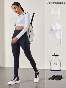 GLOWMODE Quần bó quần vợt Powersculpt-Air 26" Túi bóng bên hông tập luyện tác động trung bình khô nhanh thấm mồ hôi tạo cảm giác mát mẻ - màu đen - Xem 7