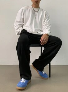 DAZY Men's Solid Color Pocket Straight Loose Casual Pants, Versatile Men Joggers - Black - View 5