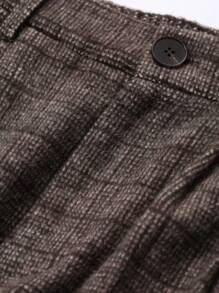 DAZY Pleated Wide Leg Floor Length Plaid Pants For Women,Fall Clothes