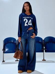 MUSERA 24' Logo Sports Jersey T-Shirt Casual Summer