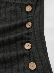 INAWLY Women's Solid Color V-Neck Long Sleeve Ribbed Casual T-Shirt, Autumn - Multicolor - View 3