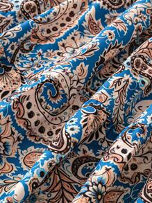 Chiquease Đầm Maxi Dài Bohemian Mùa Hè Có Họa Tiết Paisley Và Thiết Kế Trễ Vai Cho Nữ - Nhiều màu - Xem 4