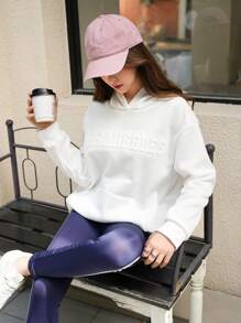 SHEIN Teenage Girls Casual College All-Match Pullover Sweatshirt, Versatile