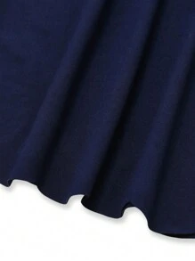 SHEIN Clasi Damen Große Größen elegantes einfarbiges Patchwork Party Kleid