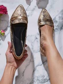 SHUZIA Zapatos planos de punta puntiaguda versátiles y casuales