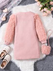 Vestido de fiesta y cóctel para niña con mangas largas esponjosas y bolso cruzado, vestido de moda juvenil Nova Glow