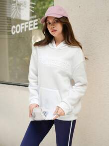 SHEIN Teenage Girls Casual College All-Match Pullover Sweatshirt, Versatile