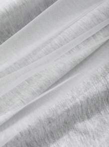 FRIFUL Women Mesh Contrast Loose Batwing Sleeve Round Neck T-Shirt - Grey - View 3