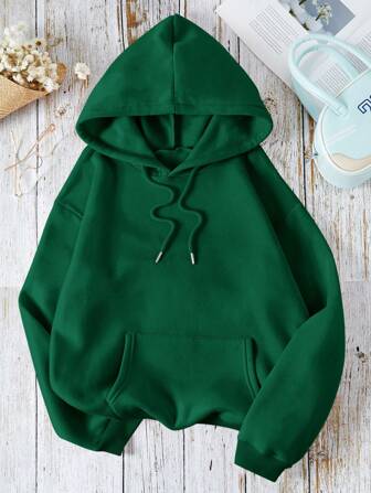 INAWLY Women's Casual Solid Color Thermal Lined Hoodie, Autumn/Winter , Graduation, Teachers For Women, Back To School Pullover Fall