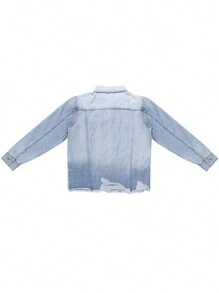Coachella Festival Women's Casual Vvintage Washed All-Match Jeans Jacket Top