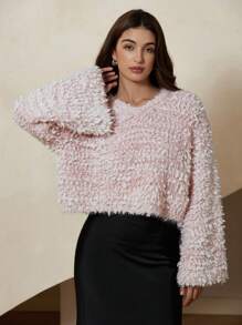 Aveloria Rosie 全新秋冬柔软舒适高端蓬松圆领喇叭袖设计套头针织毛衣女款