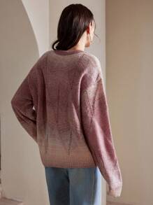 Anewsta Suéter moderno de mujer con pesadas lentejuelas y patrón de flores aleatorio para ropa de Año Nuevo