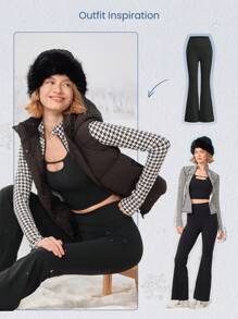 GLOWMODE FeatherFit™ Joyful Cutout Built-In Cups Tank Top Christmas Gifts Holiday  Low Impact Yoga Daily Spring Summer - Black - View 6