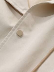 DAZY 女式纯色落肩长袖单排扣宽松休闲常规夹克，秋季