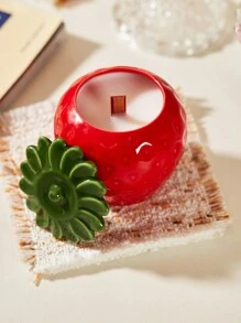 Zazumi 1 pieza Vela con forma de fresa, adecuada para decoración del hogar, regalo de Navidad