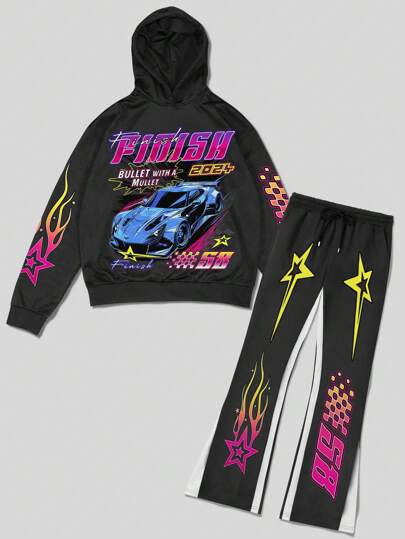 Street Life Survêtement ample et court style pour homme, streetwear