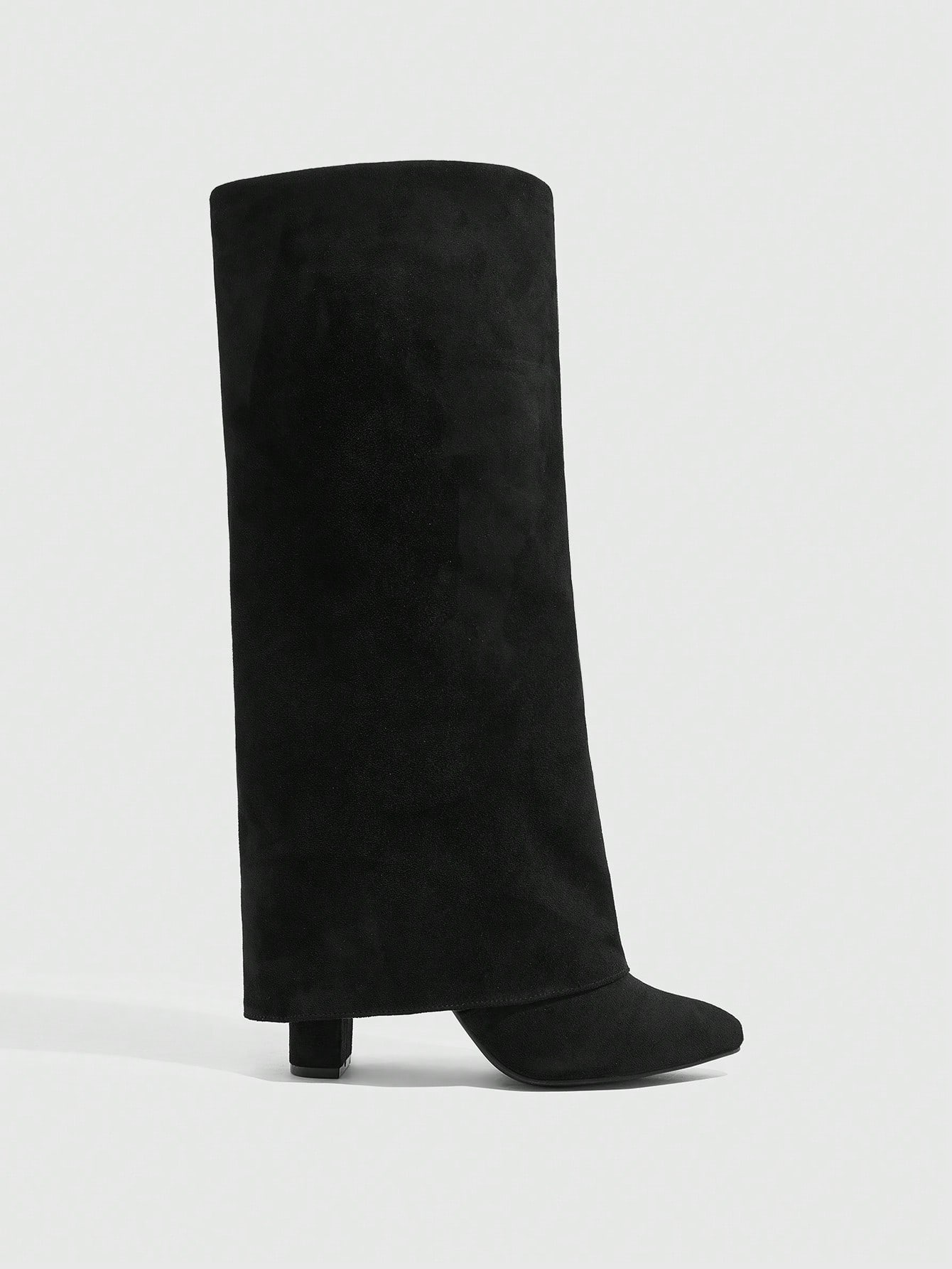 CUCCOO SZL Botas altas negras con punta puntiaguda para mujer, un toque otoñal, navideño y de Año Nuevo para el Día de San Valentín en otoño e invierno