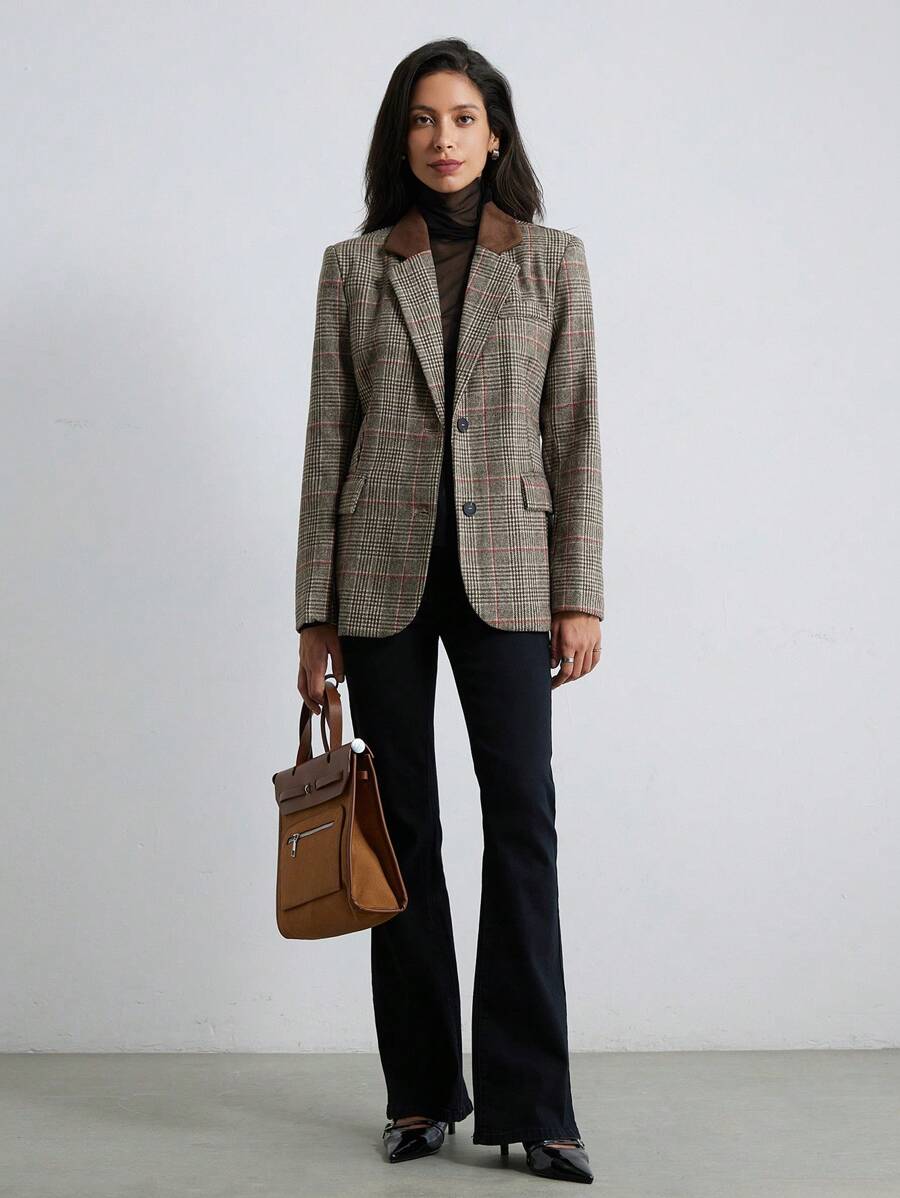 Aveloria Modichic Áo khoác Blazer nữ cổ bẻ sang trọng thanh lịch cổ điển giản dị ôm vừa vặn - Nhiều màu - Xem 1