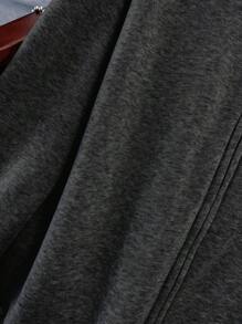 SHEIN LUNE Plus Size Casual Zip Up Hooded Coat With Pockets Winter Fall Autumn - Dark Grey - View 7