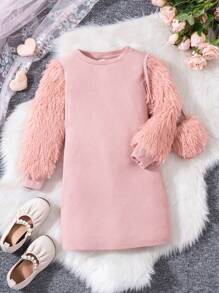 Vestido de fiesta y cóctel para niña con mangas largas esponjosas y bolso cruzado, vestido de moda juvenil Nova Glow