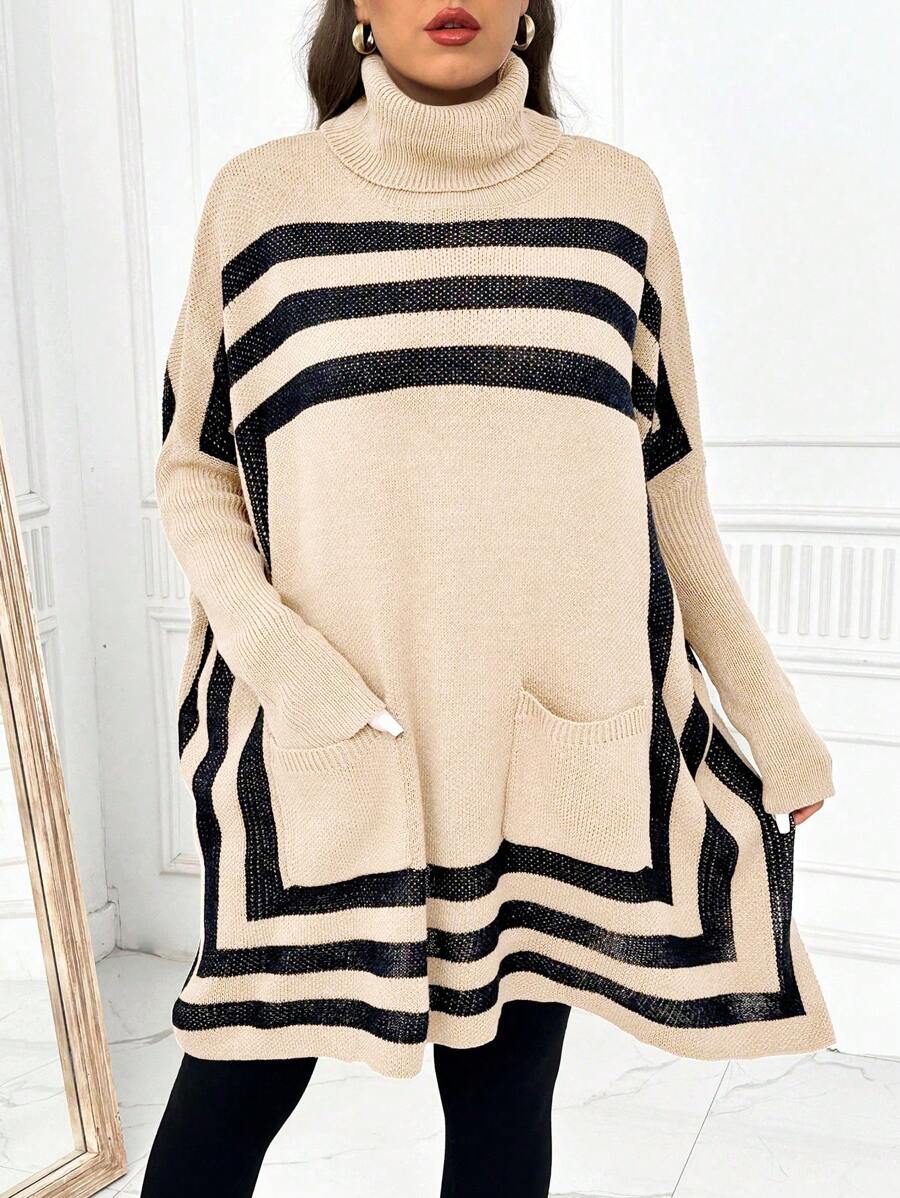 SHEIN LUNE Plus Size Pullover Sweater, Minimalist Style Casual Daily Wear, For Winter Knit Pullover Fall Outfit