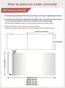 1roll PET Kitchen Sticker, Modern Marble Pattern Waterproof Oil Proof Kitchen Wall Decal For Kitchen Decoration All Year Use Valentine's Day, Valentines Wedding, Birthday - Black and White - View 3