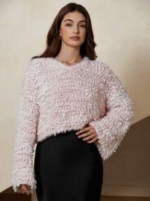 Aveloria Rosie 全新秋冬柔软舒适高端蓬松圆领喇叭袖设计套头针织毛衣女款