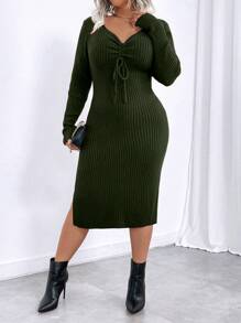 SHEIN Clasi Plus Size Sweater Dress, Casual & Fashion For Everyday Wear, Winter