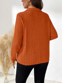 Plus Size V-Neck Solid Long Sleeve T-Shirt, Simple Stylish Fall Cloth For Women