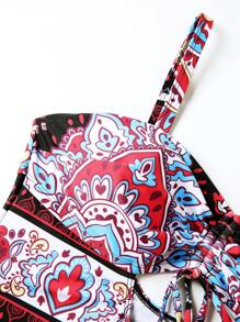 Swim Oasis Plus Size Printed Swimsuit + Matching Skirt 2pcs Set Summer - Multicolor - View 10