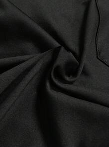 加大码高腰紧身裤 黑色裤子 女童 黑色裤子 女士 - 黑色 - 查看 7