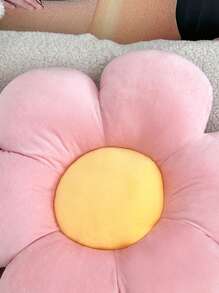1pc Flower Decorative Throw Pillow, Can Be Used As Seat Cushion, Decor For Living Room Sofa, Bedroom Headboard - Pink - View 4