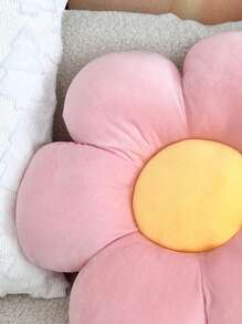 1pc Flower Decorative Throw Pillow, Can Be Used As Seat Cushion, Decor For Living Room Sofa, Bedroom Headboard - Pink - View 3