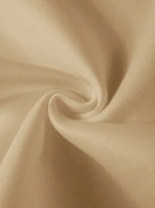 Manfinity Hypemode Loose Fit Men's Japanese Letter Graphic Kangaroo Pocket Drawstring Hoodie - Apricot - View 3