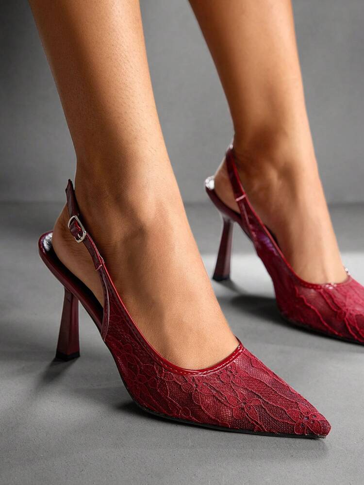 CUCCOO SZL Fashionable & Sexy Lace Wedding High Heel Shoes Spring Shoes Spring Break Easter Prom Heels For Christmas Spring Shoes